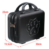 Maxbell 14 inch Small Suitcase Case with Handle Password Lock Mini for Business Black