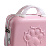 Maxbell 14 inch Small Suitcase Case with Handle Password Lock Mini for Business Pink