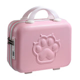 Maxbell 14 inch Small Suitcase Case with Handle Password Lock Mini for Business Pink
