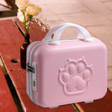 Maxbell 14 inch Small Suitcase Case with Handle Password Lock Mini for Business Pink