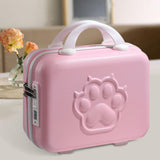 Maxbell 14 inch Small Suitcase Case with Handle Password Lock Mini for Business Pink