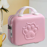 Maxbell 14 inch Small Suitcase Case with Handle Password Lock Mini for Business Pink