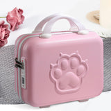 Maxbell 14 inch Small Suitcase Case with Handle Password Lock Mini for Business Pink