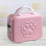 Maxbell 14 inch Small Suitcase Case with Handle Password Lock Mini for Business Pink