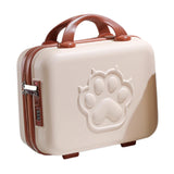 Maxbell 14 inch Small Suitcase Case with Handle Password Lock Mini for Business Beige