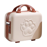 Maxbell 14 inch Small Suitcase Case with Handle Password Lock Mini for Business Beige