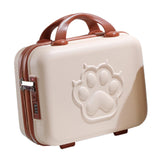 Maxbell 14 inch Small Suitcase Case with Handle Password Lock Mini for Business Beige