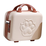Maxbell 14 inch Small Suitcase Case with Handle Password Lock Mini for Business Beige