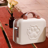 Maxbell 14 inch Small Suitcase Case with Handle Password Lock Mini for Business Beige