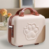 Maxbell 14 inch Small Suitcase Case with Handle Password Lock Mini for Business Beige