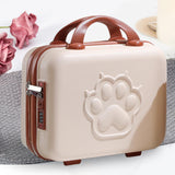 Maxbell 14 inch Small Suitcase Case with Handle Password Lock Mini for Business Beige