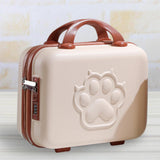 Maxbell 14 inch Small Suitcase Case with Handle Password Lock Mini for Business Beige