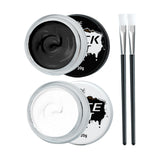 Maxbell White and Black Face Body Paint Face Painting Pigment for Club Party Prom