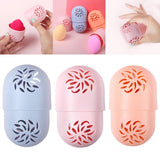 Maxbell Beauty Sponge Storage Box Makeup Sponge Holder Powder Puff Sponge for Travel Blue