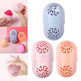 Maxbell Beauty Sponge Storage Box Makeup Sponge Holder Powder Puff Sponge for Travel Blue
