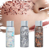 Maxbell 3 Pieces glitter Chunky Cosmetic Decor Makeup for Party Lips