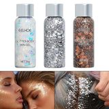 Maxbell 3 Pieces glitter Chunky Cosmetic Decor Makeup for Party Lips
