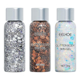 Maxbell 3 Pieces glitter Chunky Cosmetic Decor Makeup for Party Lips