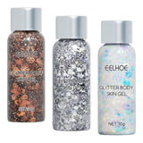 Maxbell 3 Pieces glitter Chunky Cosmetic Decor Makeup for Party Lips
