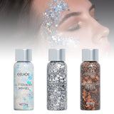 Maxbell 3 Pieces glitter Chunky Cosmetic Decor Makeup for Party Lips