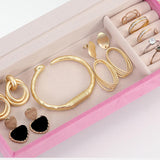 Maxbell Jewelry Case Organizer Holder for Pendant Necklace Rings Cufflinks Showcases Single Sofa