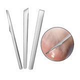 Maxbell Pedicure Knife Dead Skin Corn Foot Callus Remover Foot Scrubber foot Pedicure Silver 3Pcs