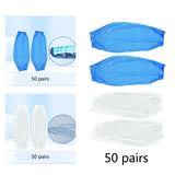 Maxbell 100 Disposable Oversleeves Covers Waterproof pe Cooking Car Washing Blue