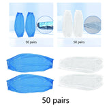 Maxbell 100 Disposable Oversleeves Covers Waterproof pe Cooking Car Washing Blue