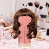 Maxbell wig head Mannequin Head Drying Wig Styling Model for shop Display Pink