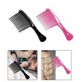 Maxbell Comb Hair Styling Tool Large Handle Styling Comb for Home Travel Salon Black
