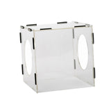Maxbell Grinding Dust Box Acrylic Portable Clear with 2 Holes for Buffing Engraving