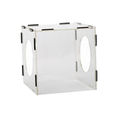 Maxbell Grinding Dust Box Acrylic Portable Clear with 2 Holes for Buffing Engraving