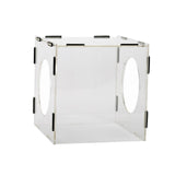 Maxbell Grinding Dust Box Acrylic Portable Clear with 2 Holes for Buffing Engraving