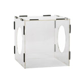 Maxbell Grinding Dust Box Acrylic Portable Clear with 2 Holes for Buffing Engraving