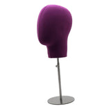 Maxbell Mannequin Head Professional Adjustable Durable for Headphones Hat Hairpiece Purple