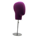 Maxbell Mannequin Head Professional Adjustable Durable for Headphones Hat Hairpiece Purple