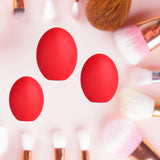 Maxbell 3 Pieces Portable Silicone Makeup Brush Cover for Hopusehold Wife Women REd