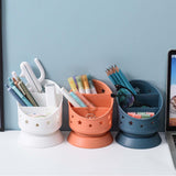 Maxbell Desk Pencil Pen Holder Makeup Brush Bucket Multipurpose for Office Bedroom Blue
