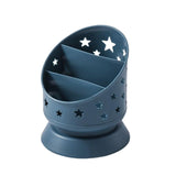 Maxbell Desk Pencil Pen Holder Makeup Brush Bucket Multipurpose for Office Bedroom Blue