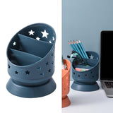 Maxbell Desk Pencil Pen Holder Makeup Brush Bucket Multipurpose for Office Bedroom Blue
