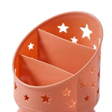 Maxbell Desk Pencil Pen Holder Makeup Brush Bucket Multipurpose for Office Bedroom Orange