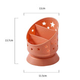 Maxbell Desk Pencil Pen Holder Makeup Brush Bucket Multipurpose for Office Bedroom Orange