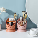 Maxbell Desk Pencil Pen Holder Makeup Brush Bucket Multipurpose for Office Bedroom Orange