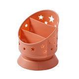 Maxbell Desk Pencil Pen Holder Makeup Brush Bucket Multipurpose for Office Bedroom Orange