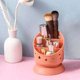 Maxbell Desk Pencil Pen Holder Makeup Brush Bucket Multipurpose for Office Bedroom Orange