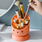 Maxbell Desk Pencil Pen Holder Makeup Brush Bucket Multipurpose for Office Bedroom Orange