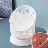Maxbell Desk Pencil Pen Holder Makeup Brush Bucket Multipurpose for Office Bedroom White
