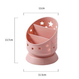 Maxbell Desk Pencil Pen Holder Makeup Brush Bucket Multipurpose for Office Bedroom Pink