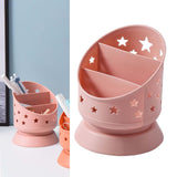 Maxbell Desk Pencil Pen Holder Makeup Brush Bucket Multipurpose for Office Bedroom Pink