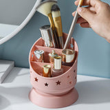 Maxbell Desk Pencil Pen Holder Makeup Brush Bucket Multipurpose for Office Bedroom Pink